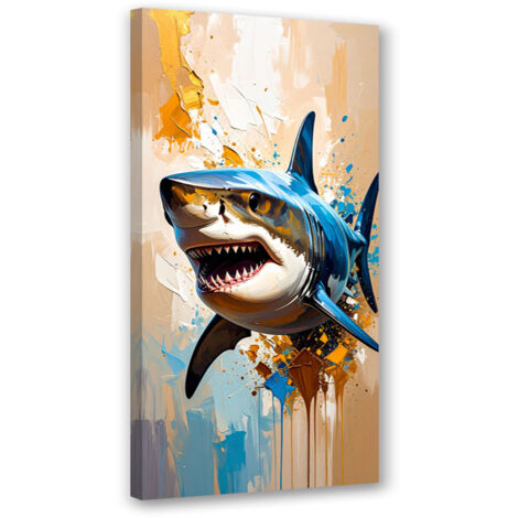 Wandbild Hai Fisch Meerestier 40x80 cm