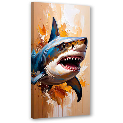 Wandbild Hai Fisch Meerestier 40x80 cm
