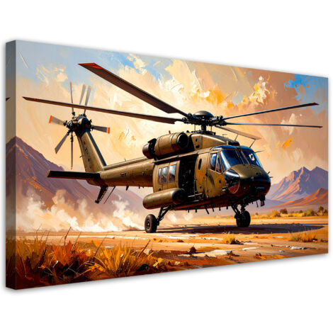 Wandbild Hubschrauber 100x50 cm