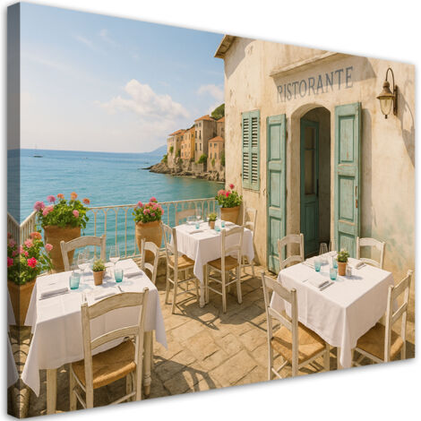 Wandbild Italienisches Restaurant Blick 60x40 cm
