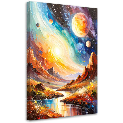 Wandbild Kosmos Planeten Abstrakt 40x60 cm