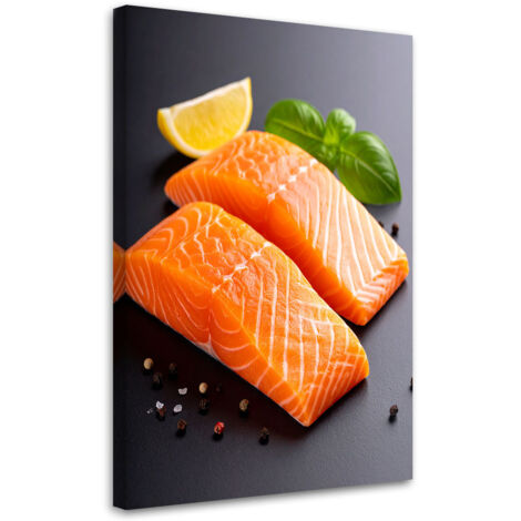 Wandbild Lachs Fisch 40x60 cm