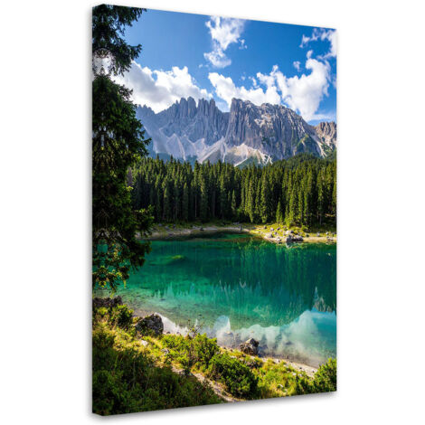 Wandbild Landschaft See Berge Natur 70x100 cm