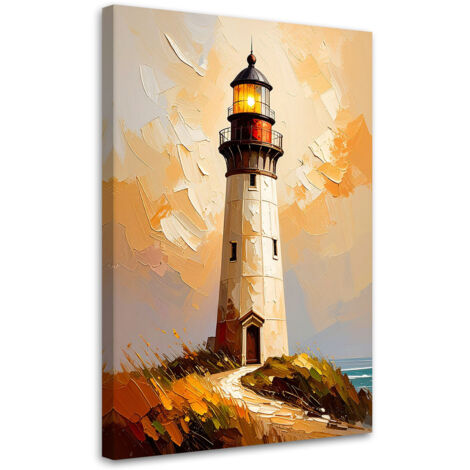 Wandbild Leuchtturm Landschaft 40x60 cm