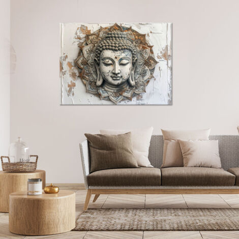 Wandbild Mandala Buddha Zen Spa Vintage-Stil 60x40