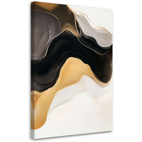 Wandbild Marmor-Abstraktion Gold 70x100 cm