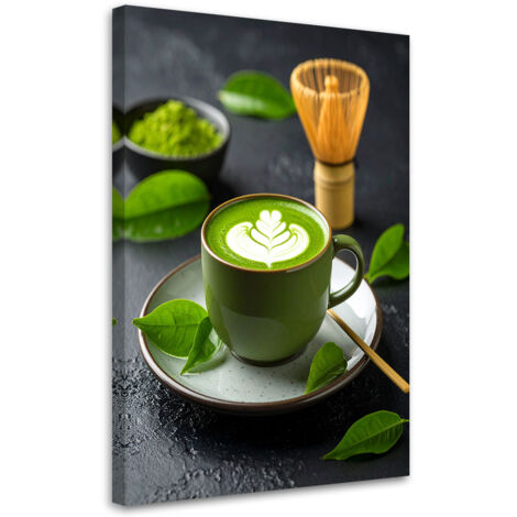 Wandbild Matcha-Tee 60x90 cm