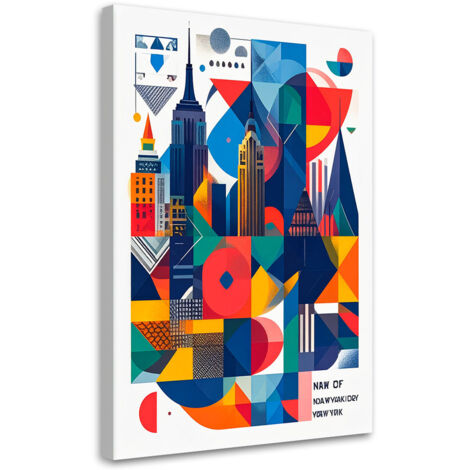 Wandbild New York Stadt im Bauhaus-Stil 60x90 cm