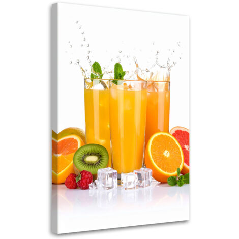 Wandbild Orangensaft mit Früchten 40x60 cm