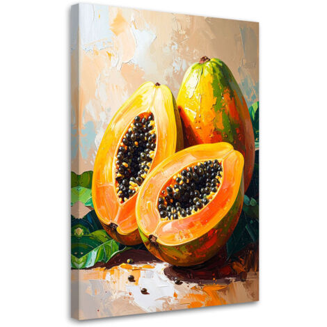 Wandbild Papaya Frucht 60x90 cm