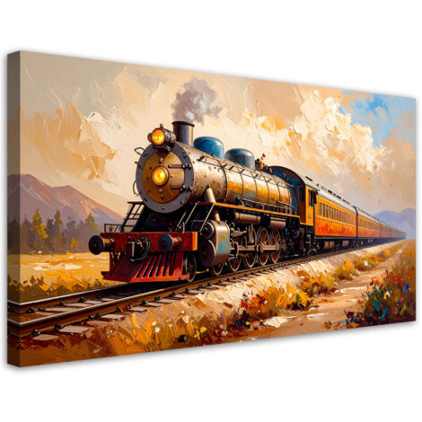 Wandbild Personenzug 80x40 cm