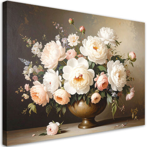 Wandbild Pfingstrosen in einer Vase Strauß 100x70 cm