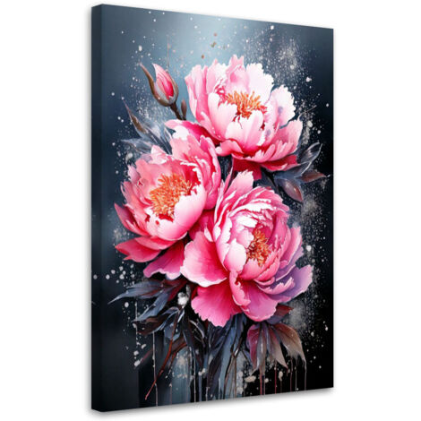 Wandbild Pfingstrosen Rosa Blumen 70x100 cm
