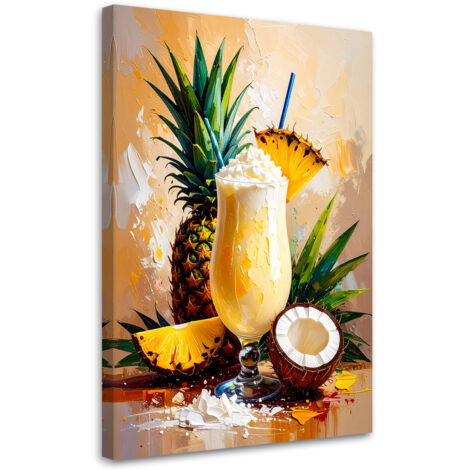 Wandbild Pina Colada Tropisch 60x90 cm