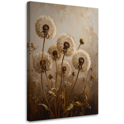 Wandbild Pusteblumen Blumen beige 70x100 cm