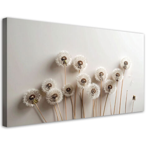 Wandbild Pusteblumen Pflanzen Boho Beige 80x40 cm