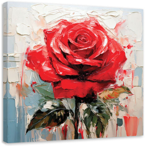 Wandbild Rosa Rote Blumen 30x30 cm