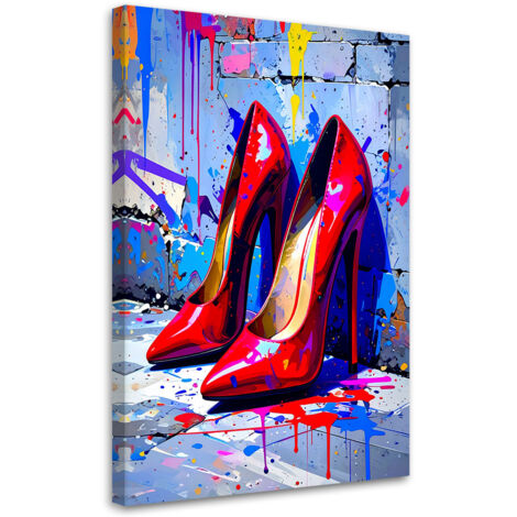 Wandbild Rote High Heels 60x90 cm
