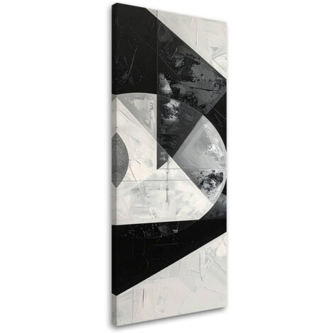 Wandbild Schwarz-weiße abstrakte Komposition 30x90 cm