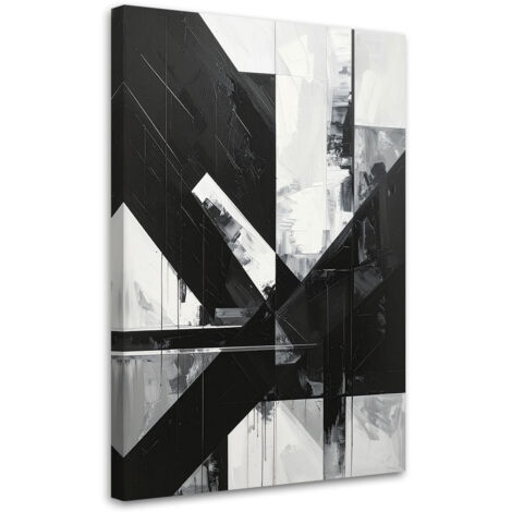 Wandbild Schwarz-weiße Abstraktion 40x60 cm
