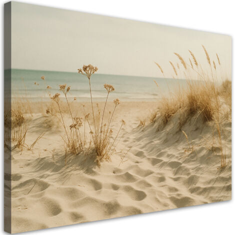Wandbild Strand Meer Dünen Shabby Chic 60x40 cm