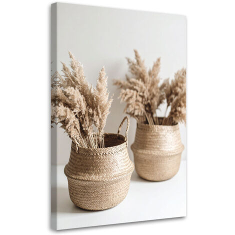 Wandbild Trockene Pflanzen in einer Vase Boho 40x60 cm