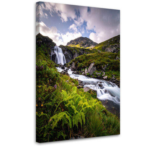 Wandbild Wasserfall Berge Landschaft Natur 40x60 cm