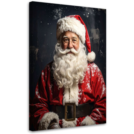Wandbild Weihnachtsmann Geschenke Winter 40x60 cm