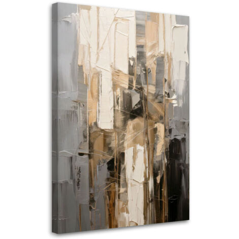 Wandbild Wohnzimmer Moderne Abstraktion Grau 70x100 cm