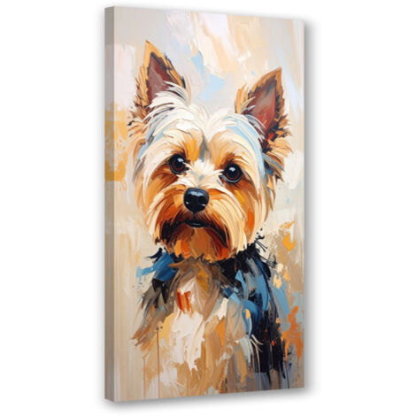 Wandbild Yorkshire Terrier Hund Tier 40x80 cm