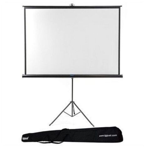 Wandbildschirm mit Stativ + Tasche iggual PSITS180 180 x 180 cm - iggual - Schwarz