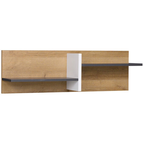 Wandboard 100cm breit, Eiche mit graphit und weiß, MARIBOR-132
