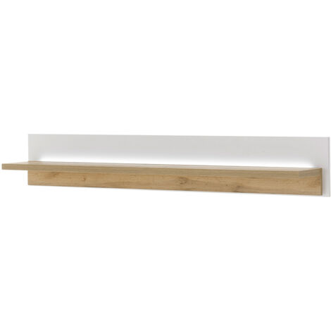 Wandboard 150 cm weiß mit Eiche  LOVENO-61