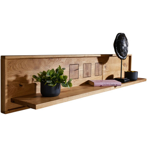 Wandboard 150cm, Wildeiche massiv geölt, montiert, WINNIPEG-69