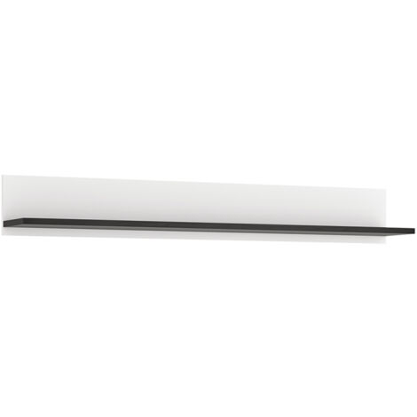 Wandboard 161cm in weiß mit Eiche schwarz, VISALIA-129