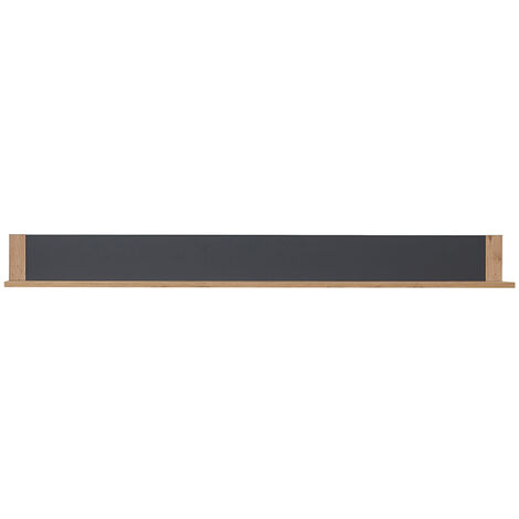 Wandboard, graphit und Eiche Nb., PRESTON-36, B/H/T ca. 193/20/20 cm