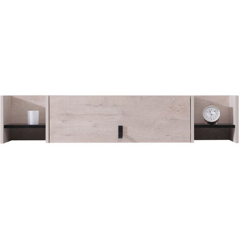 Wandboard in schwarz mit Eiche und beige, PITTSBURGH-133