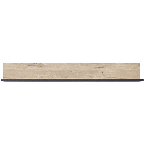 Wandbord 160cm, Eiche mit schwarz, RINGSTED-55