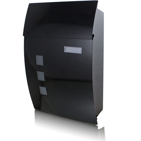 Wandbriefkasten Briefkasten Schwarz Postbriefkasten Postkasten Hausbriefkasten