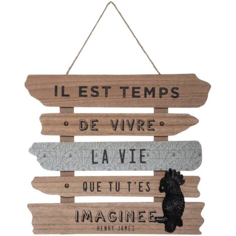 Wanddeko Kuba Holz 37x32cm - Leben