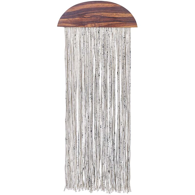 Beliani Wandobjekt Zikiria Pappelholz 92 Cm Dunkelbraun