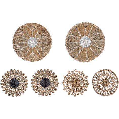 Wanddeko-Set PINTANO Seegras 50/35/36 cm Naturfarben