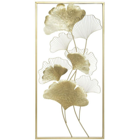 Wanddekoration Ginko - Metall 50 × 100 cm