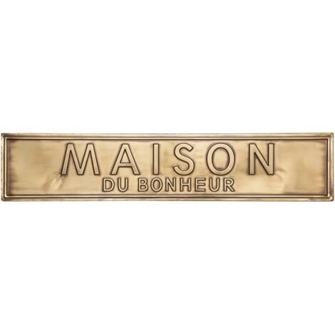 Wanddekoration Maison du bonheur - geprägtes Metall 99x20 cm