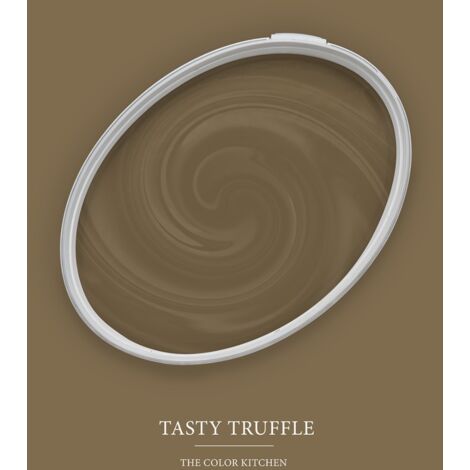 Wandfarbe Braun matt  The Color Kitchen Tasty Truffle  Exklusive Innendispersion Hohe Deckkraft  2.5 Liter
