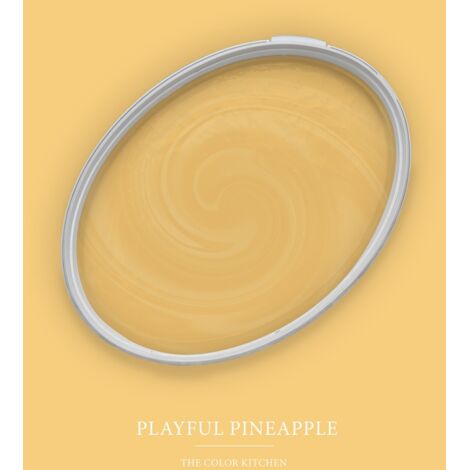 Wandfarbe Gelb matt  The Color Kitchen Playful Pineapple  Exklusive Innendispersion Hohe Deckkraft  2.5 Liter