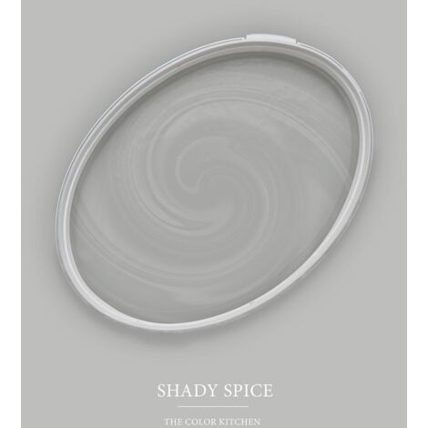 Wandfarbe Grau matt  The Color Kitchen Shady Spice  Exklusive Innendispersion Hohe Farbintensität  2.5 Liter
