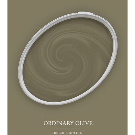 Wandfarbe Grün matt  The Color Kitchen Ordinary Olive  Exklusive Innendispersion Hohe Deckkraft  2.5 Liter
