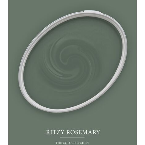 Wandfarbe Grün matt  The Color Kitchen Ritzy Rosemary  Exklusive Innendispersion Hohe Deckkraft  2.5 Liter