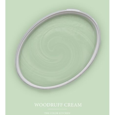 Wandfarbe Grün matt  The Color Kitchen Woodruff Cream  Exklusive Innendispersion Hohe Deckkraft  2.5 Liter